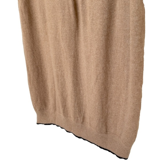 John W. Nordstrom Men's 1/4 Zip 100% Cashmere Sweater Vest Tan 2XL Luxury Soft - Picture 9 of 10